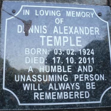 TEMPLE Dennis Alexander 1924-2011