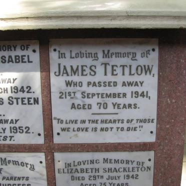 TETLOW James -1941