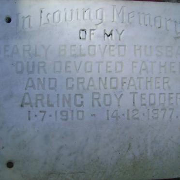 TEDDER Arling Roy 1910-1977