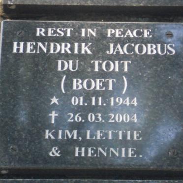TOIT Hendrik Jacobus, du 1944-2004