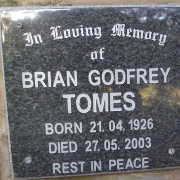 TOMES Brian Godfrey 1926-2003