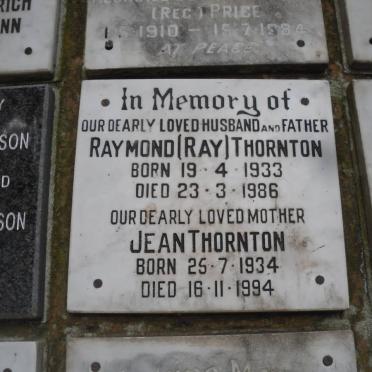 THORNTON Raymond 1933-1986 &amp; Jean 1934-1994