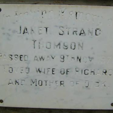 THOMSON Janet Strang -1976