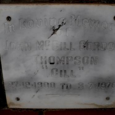 THOMPSON John McGill Gordon 1900-1976