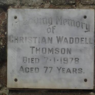THOMSON Christian Waddell -1978