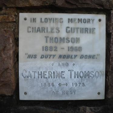 THOMSON Charles Guthrie 1882-1960 &amp; Catherine 1886-1975