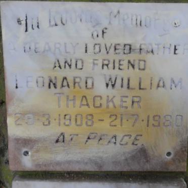 THACKER Leonard William 1908-1980