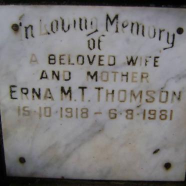THOMSON Erna M.T. 1918-1981