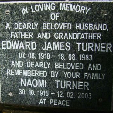 TURNER Edward James 1910-1983 &amp; Naomi 1915-2003