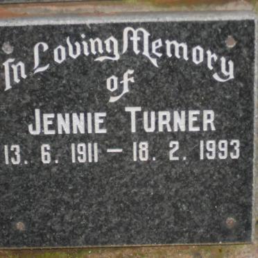 TURNER Jennie 1911-1993