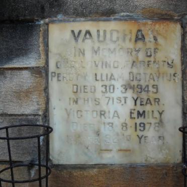 VAUGHAN Percy William Octavius -1949 &amp; Victoria Emily -1978