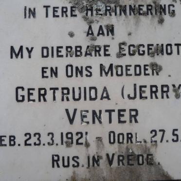 VENTER Gertruida 1921-1975