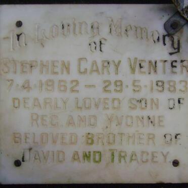VENTER Stephen Gary 1962-1983