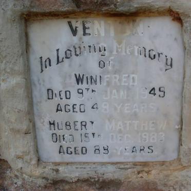 VENTON Hubert Matthew -1983 &amp; Winifred -1949