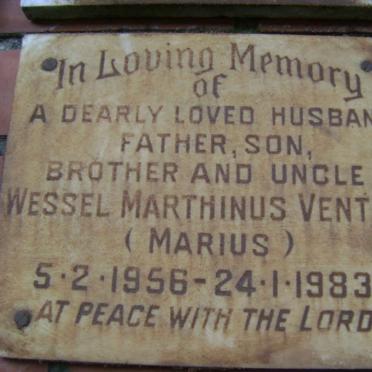 VENTER Wessel Marthinus 1956-1983