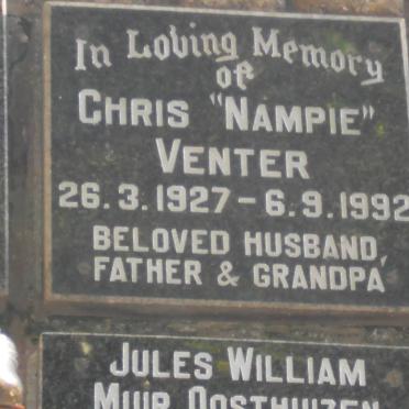 VENTER Chris 1927-1992