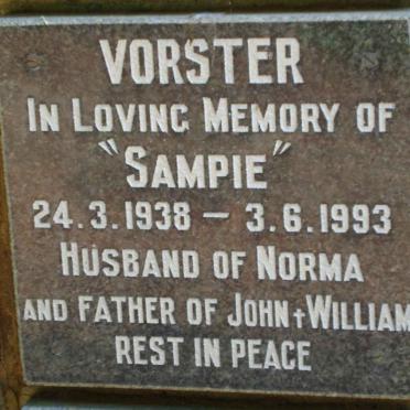VORSTER Sampie 1938-1993