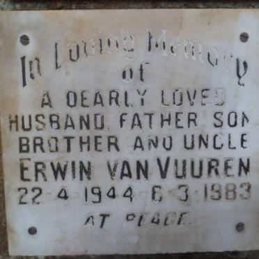 VUUREN Erwin, van 1944-1983