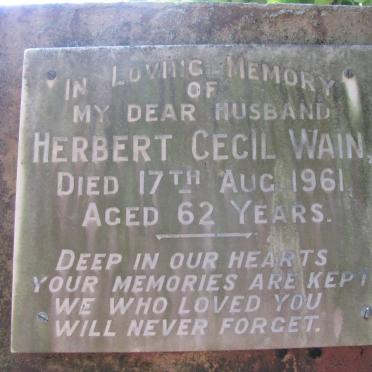 WAIN Herbert Cecil -1961