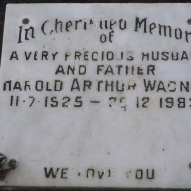 WAGNER Harold Arthur 1925-1983