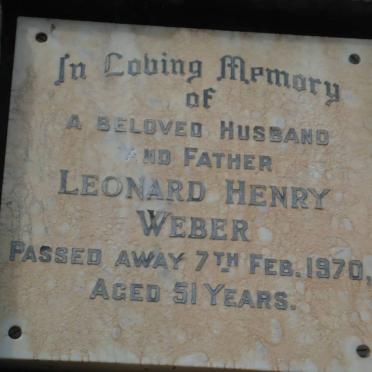 WEBER Leonard Henry -1970