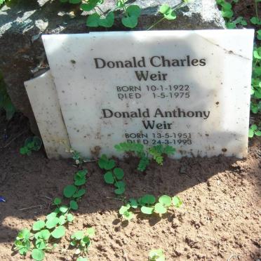 WEIR Donald Charles 1922-1975 :: WEIR Donald Anthony 1951-1993