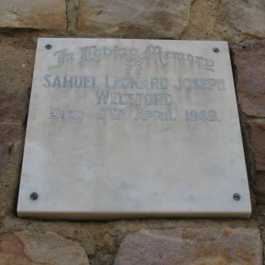 WELSFORD Samuel Leonard Joseph -1949