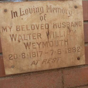 WEYMOUTH Walter William 1917-1982