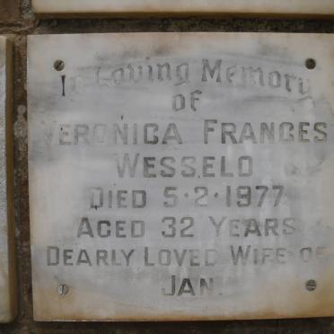 WESSELO Veronica Frances -1977