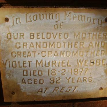 WEBBER Violet Muriel -1977