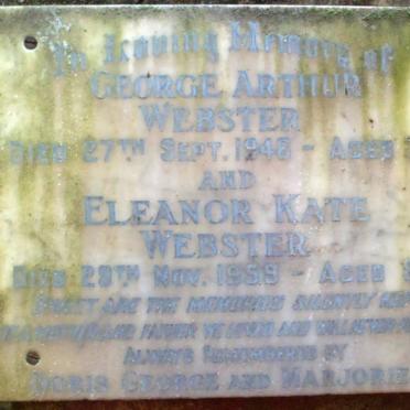 WEBSTER George Arthur -1946 &amp; Eleanor Kate -1959