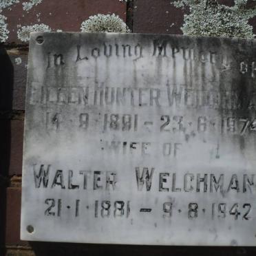 WELCHMAN Walter 1881-1942 &amp; Eileen Hunter 1891-1974