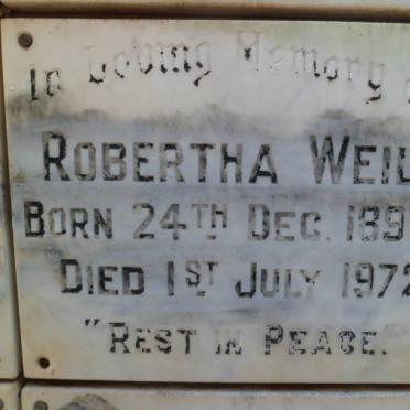 WEIL Robertha 1898-1972