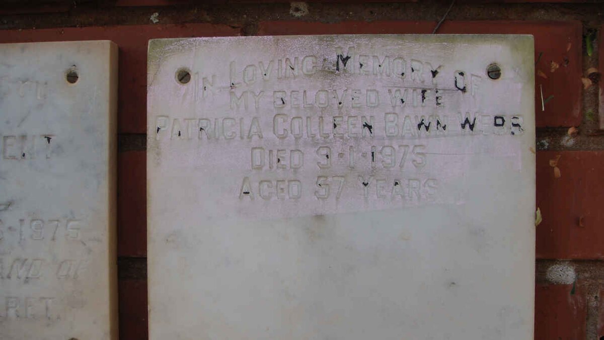 WEBB Patricia Colleen Bawn -1975