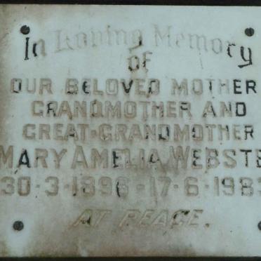 WEBSTER Mary Amelia 1896-1983