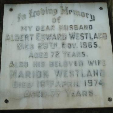 WESTLAND Albert Edward -1965 &amp; Marion -1974