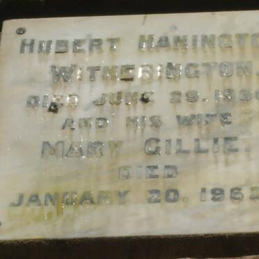 WITHERINGTON Hubert Hanington -1960 &amp; Mary Gillie -1962