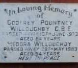 WILLOUGHBY Godfrey Pountney -1973 &amp; Medora -1983  (Aged 84 &amp; 94 yrs)