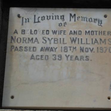 WILLIAMS Norma Sybil -1970