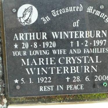 WINTERBURN Arthur 1920-1997 &amp; Marie Crystal 1922-2006