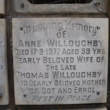 WILLOUGHBY Anne -1977