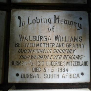 WILLIAMS Walburga 1913-1984