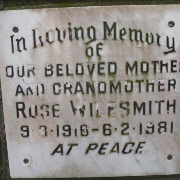 WILESMITH Rose 1916-1981