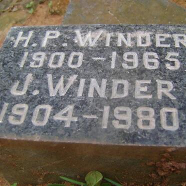 WINDER H.P. 1900-1965 &amp; J. 1904-1980