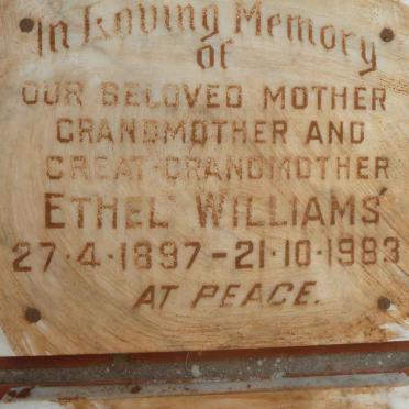 WILLIAMS Ethel 1897-1983