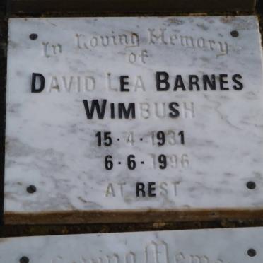 WIMBUSH David Lea Barnes 1931-1996