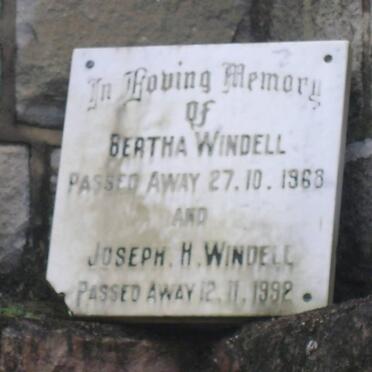 WINDELL Joseph H. -1992 &amp; Bertha -1968