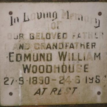 WOODHOUSE Edmund William 1890-1984