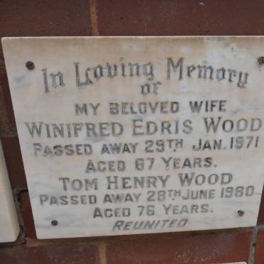 WOOD Tom Henry -1980 &amp; Winifred Edris -1971