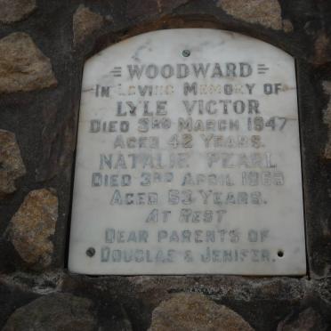 WOODWARD Lyle Victor -1947 &amp; Natalie Pearl -1969